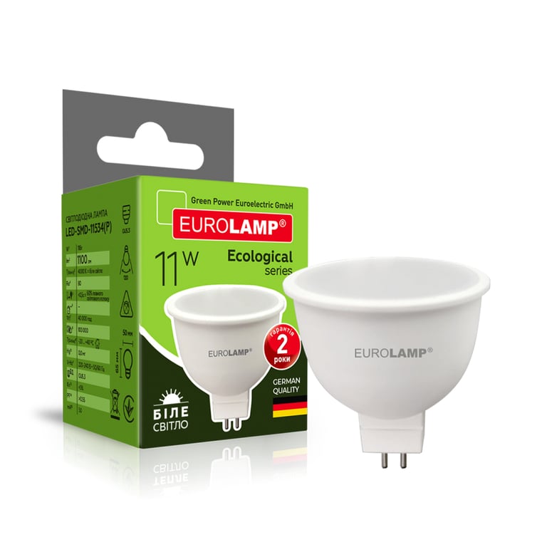 Лампочка Eurolamp LED SMD MR16 11W GU5.3 4000K (LED-SMD-11534(P)) - фото 2