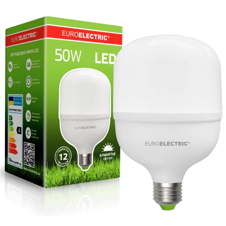 Лампочка EUROELECTRIC HP LED Plastic T140 50W E40 6500K (LED-HP-50406/T140(P)) - фото 2