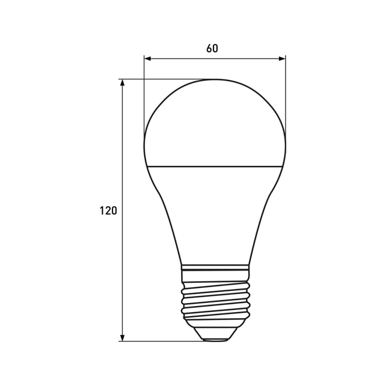 Лампочка EUROELECTRIC LED А60 12W 1100 Lm E27 4000K (LED-A60-12274(AV)) - фото 2