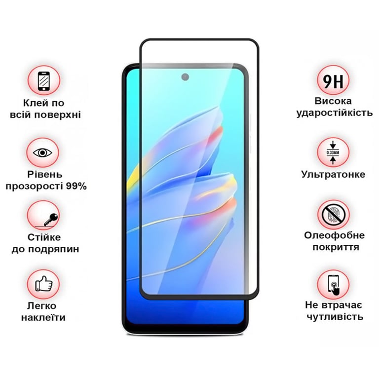 Скло захисне BeCover Tecno Spark Go 1 (KL4) Black (712318) - фото 3
