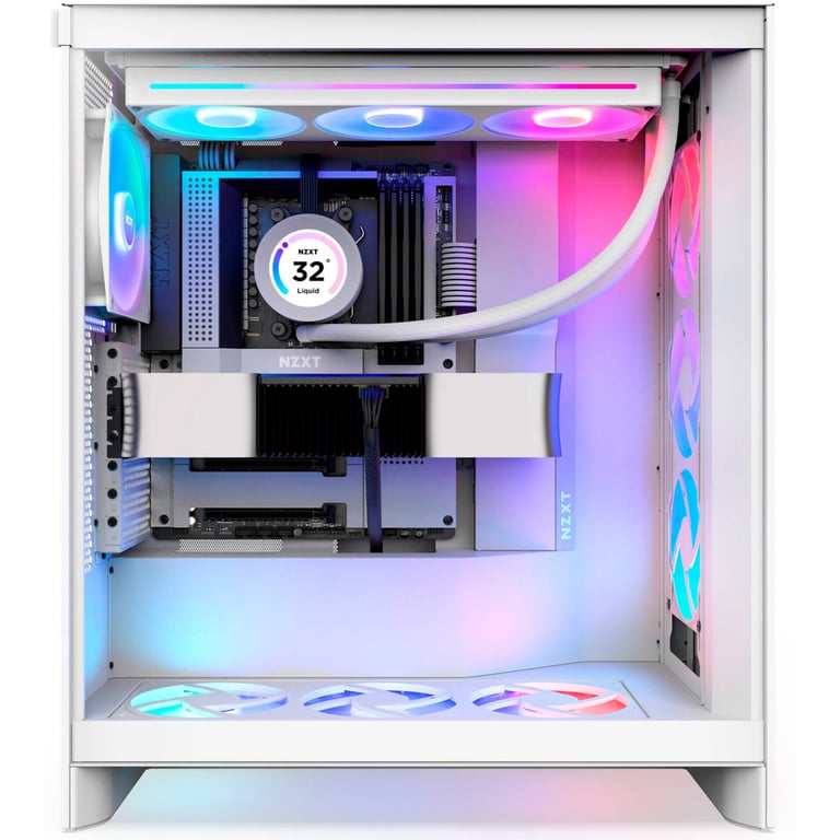 Корпус для ПК NZXT H7 Flow RGB All White (CM-H72FW-R1) - фото 6