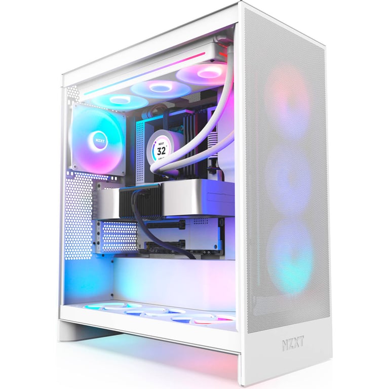 Корпус для ПК NZXT H7 Flow RGB All White (CM-H72FW-R1) - фото 9