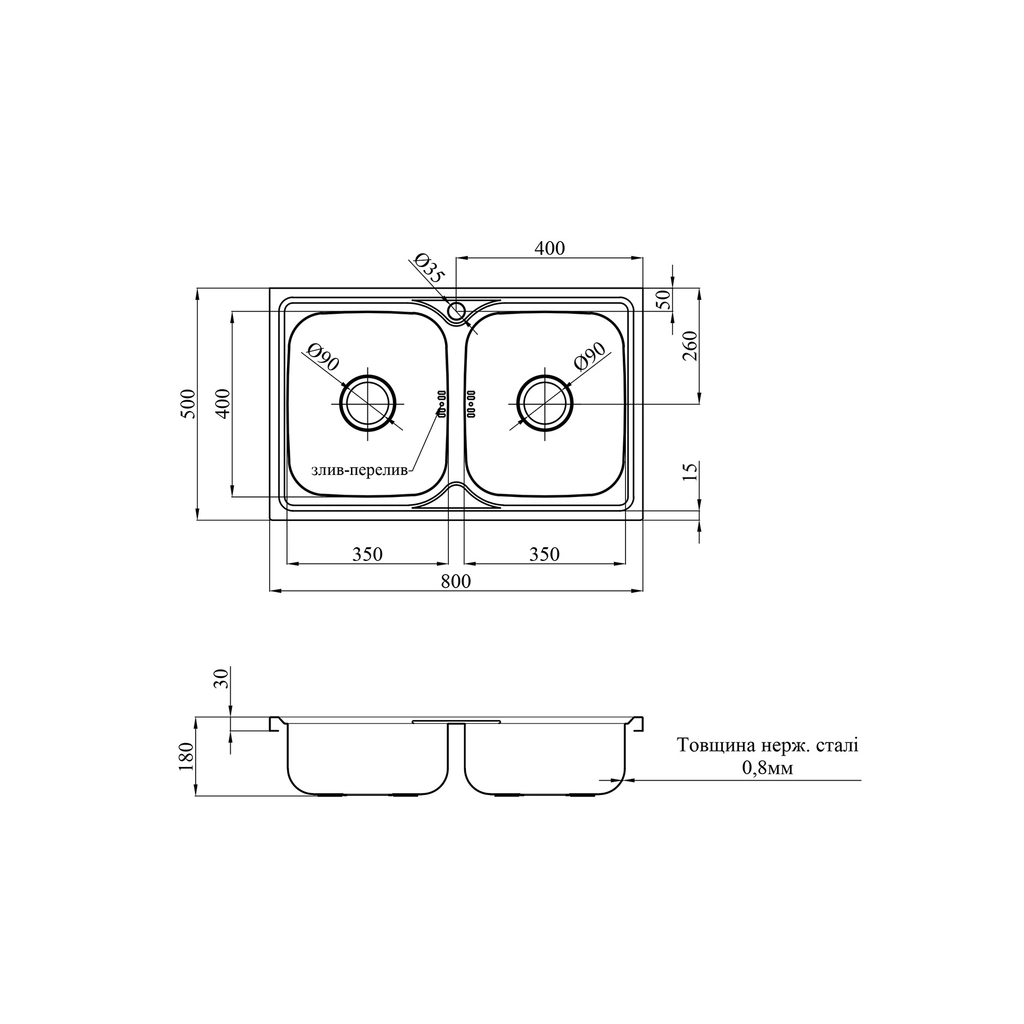 Мийка кухонна Kroner Satin-5080Z08180N (CV022822) - фото 9 Мийка кухонна Kroner Satin-5080Z08180N (CV022822) - фото 9
