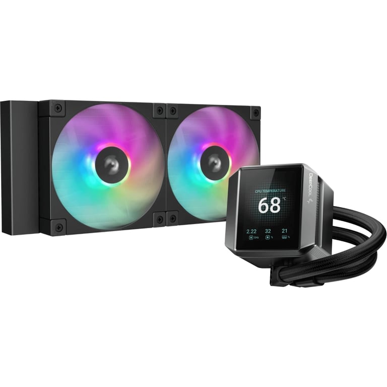 Система рідинного охолодження Deepcool Mystique 240 ARGB Black (R-LX550-BKADSNC-G-1) - фото 1