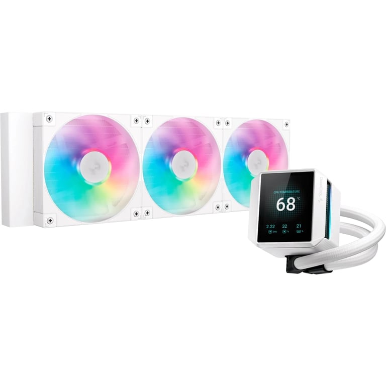 Система рідинного охолодження Deepcool Mystique 360 ARGB White (R-LX360-WHDSNMCP-G-1) - фото 1