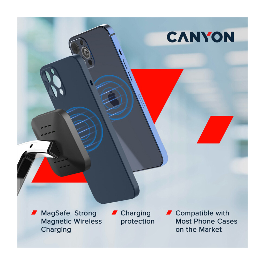 Зарядний пристрій Canyon wireless charger WS-404 15W 4in1 Black (CNS-WCS404) - фото 6 Зарядний пристрій Canyon wireless charger WS-404 15W 4in1 Black (CNS-WCS404) - фото 6