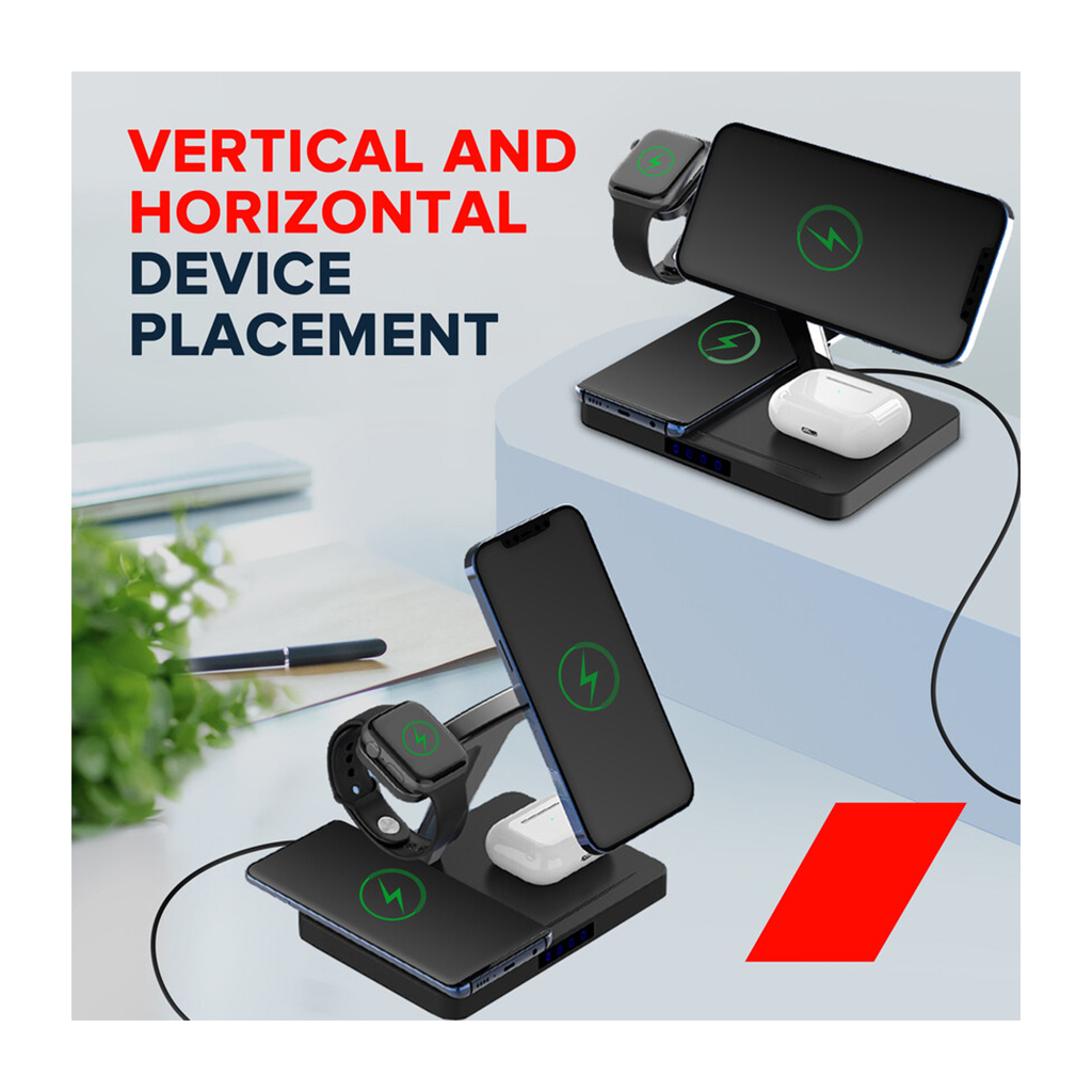 Зарядний пристрій Canyon wireless charger WS-404 15W 4in1 Black (CNS-WCS404) - фото 7 Зарядний пристрій Canyon wireless charger WS-404 15W 4in1 Black (CNS-WCS404) - фото 7