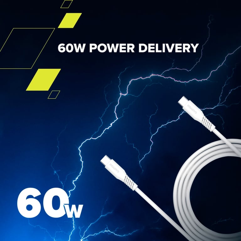 Дата кабель USB-C to USB-C 2.0m CC60SC 60W White Canyon (CNS-CC60SC20W) - фото 3