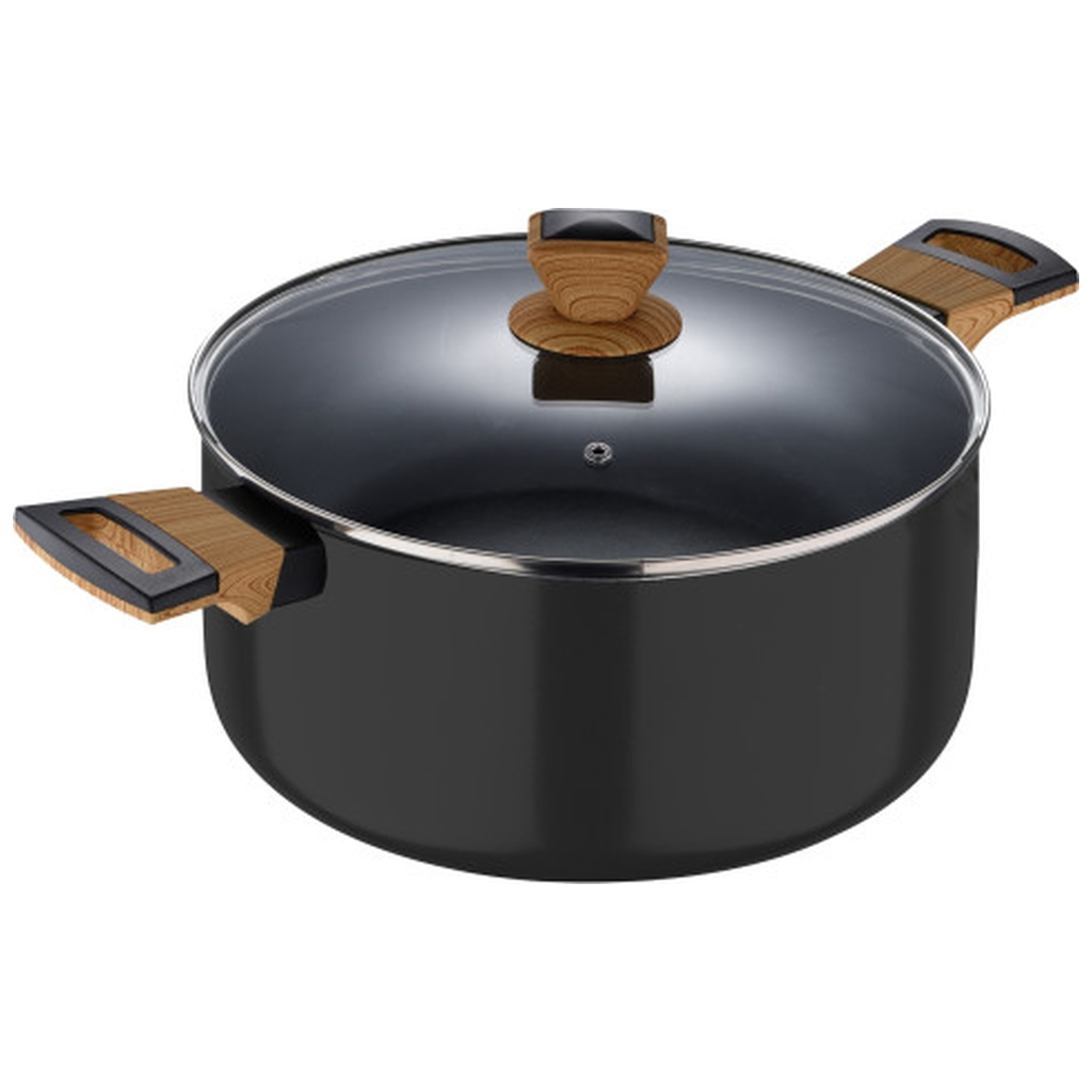Каструля Bergner Earth black, з кришкою 24 см, 4.3 л (BG-32036-BK) - фото 1 Каструля Bergner Earth black, з кришкою 24 см, 4.3 л (BG-32036-BK) - фото 1
