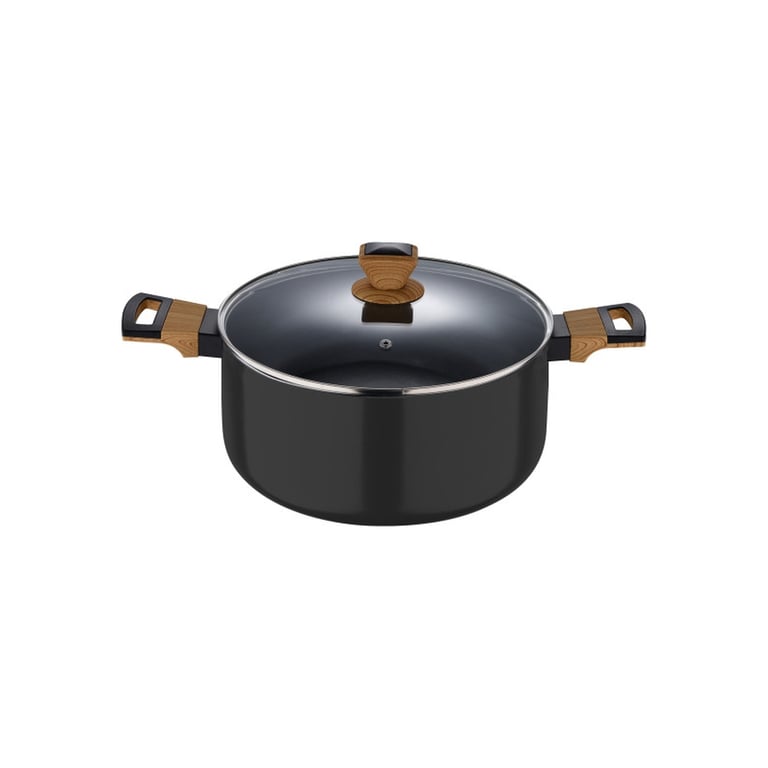 Каструля Bergner Earth black, з кришкою 28 см, 6 л (BG-32037-BK) - фото 2