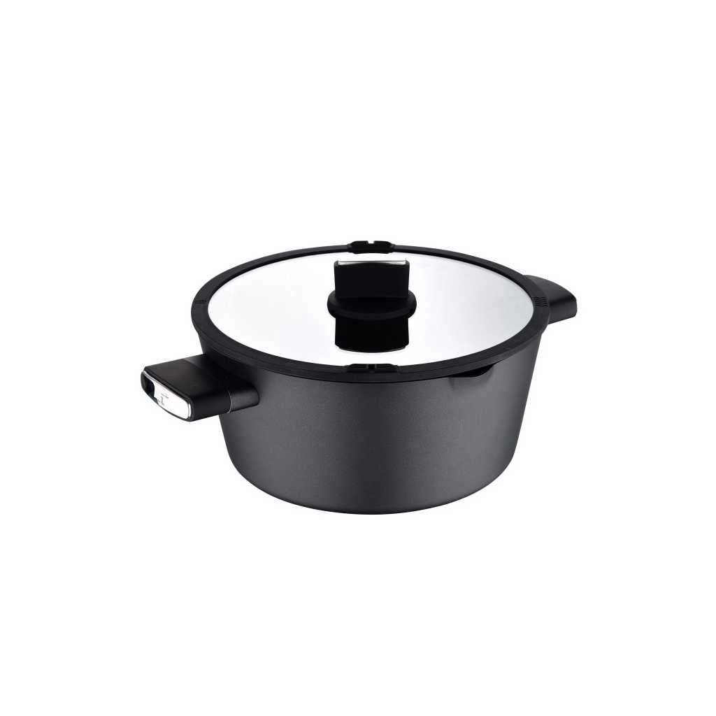 Каструля Bergner Ion, з кришкою 6 л (BG-35802-BK) - фото 1
