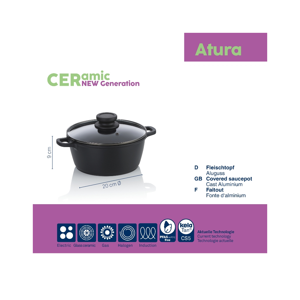 Каструля Kela Atura, з кришкою 20 см, 1.7 л (15170) - фото 4 Каструля Kela Atura, з кришкою 20 см, 1.7 л (15170) - фото 4