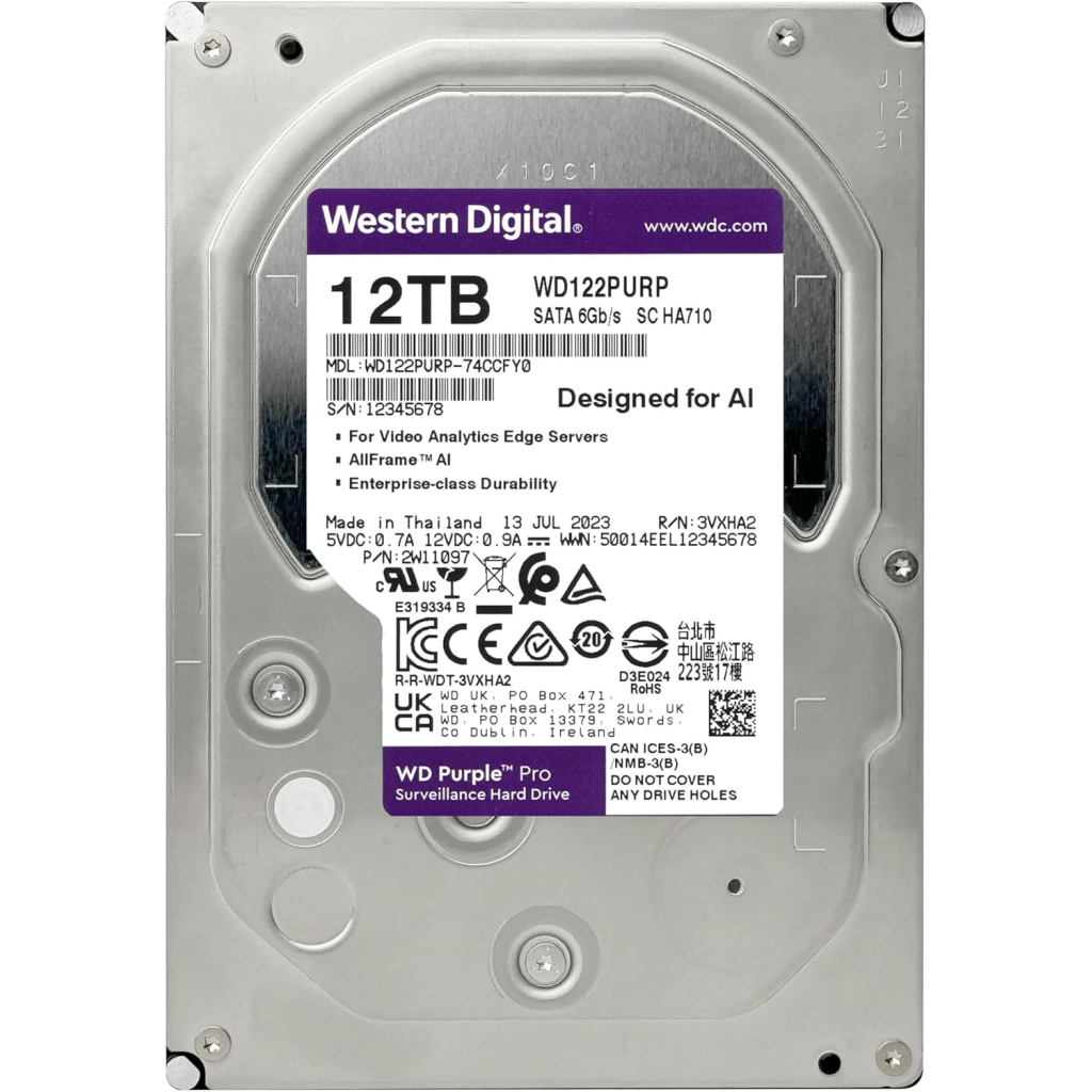 Жорсткий диск 3.5" 12TB WD (WD122PURP) - фото 3 Жорсткий диск 3.5" 12TB WD (WD122PURP) - фото 3