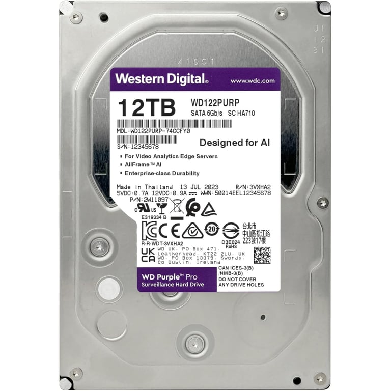 Жорсткий диск 3.5" 12TB WD (WD122PURP) - фото 3