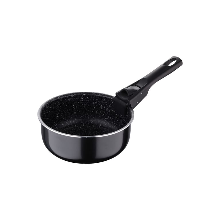 Ківш Bergner Click & cook black, набір зі знімною ручкою 16/18/20 см, 4 предмети (BG-31602-BK) - фото 3