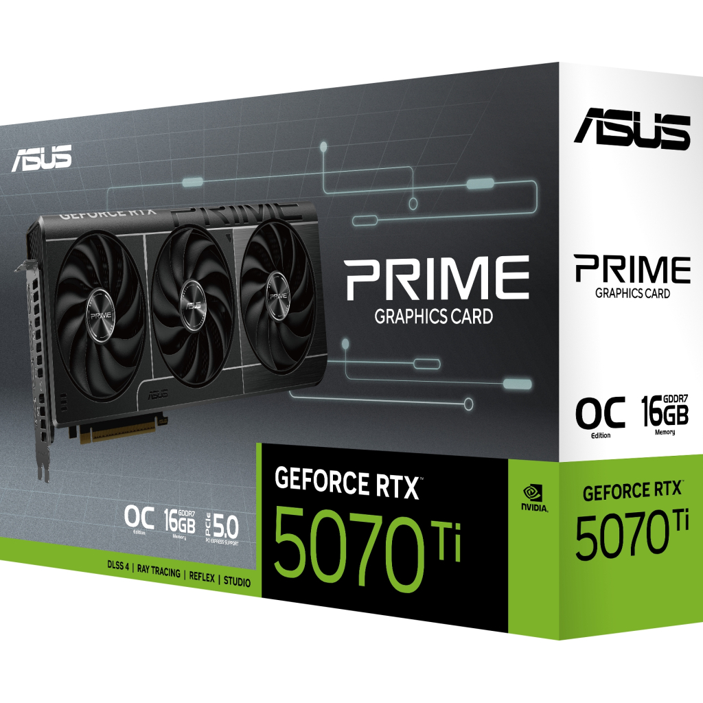 Відеокарта ASUS GeForce RTX5070 Ti 16GB PRIME OC (PRIME-RTX5070TI-O16G) - фото 4 Відеокарта ASUS GeForce RTX5070 Ti 16GB PRIME OC (PRIME-RTX5070TI-O16G) - фото 4