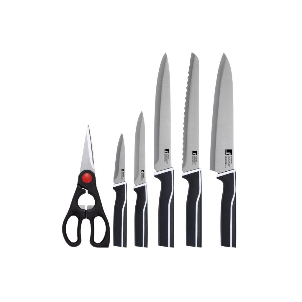 Набір ножів Bergner Kyoto, з ножицями, 6 предметів (BG-8986-MM) - фото 1
