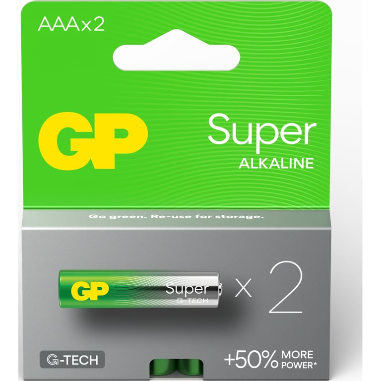 Батарейка Gp AAA LR3 Super Alcaline * 2 (24A21-SB2 / 4891199218040) - фото 2