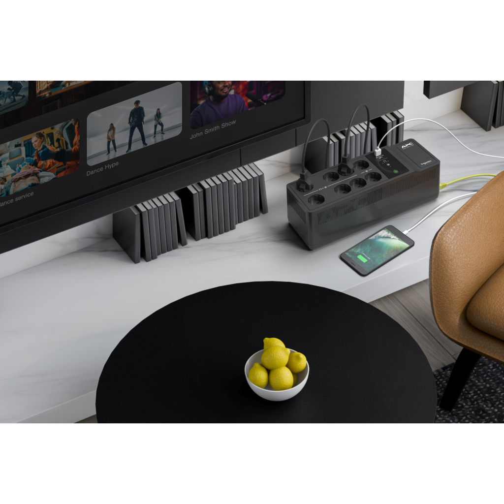 Пристрій безперебійного живлення APC Back-UPS 1050VA, 600W (BE1050G2-GR) - фото 5 Пристрій безперебійного живлення APC Back-UPS 1050VA, 600W (BE1050G2-GR) - фото 5