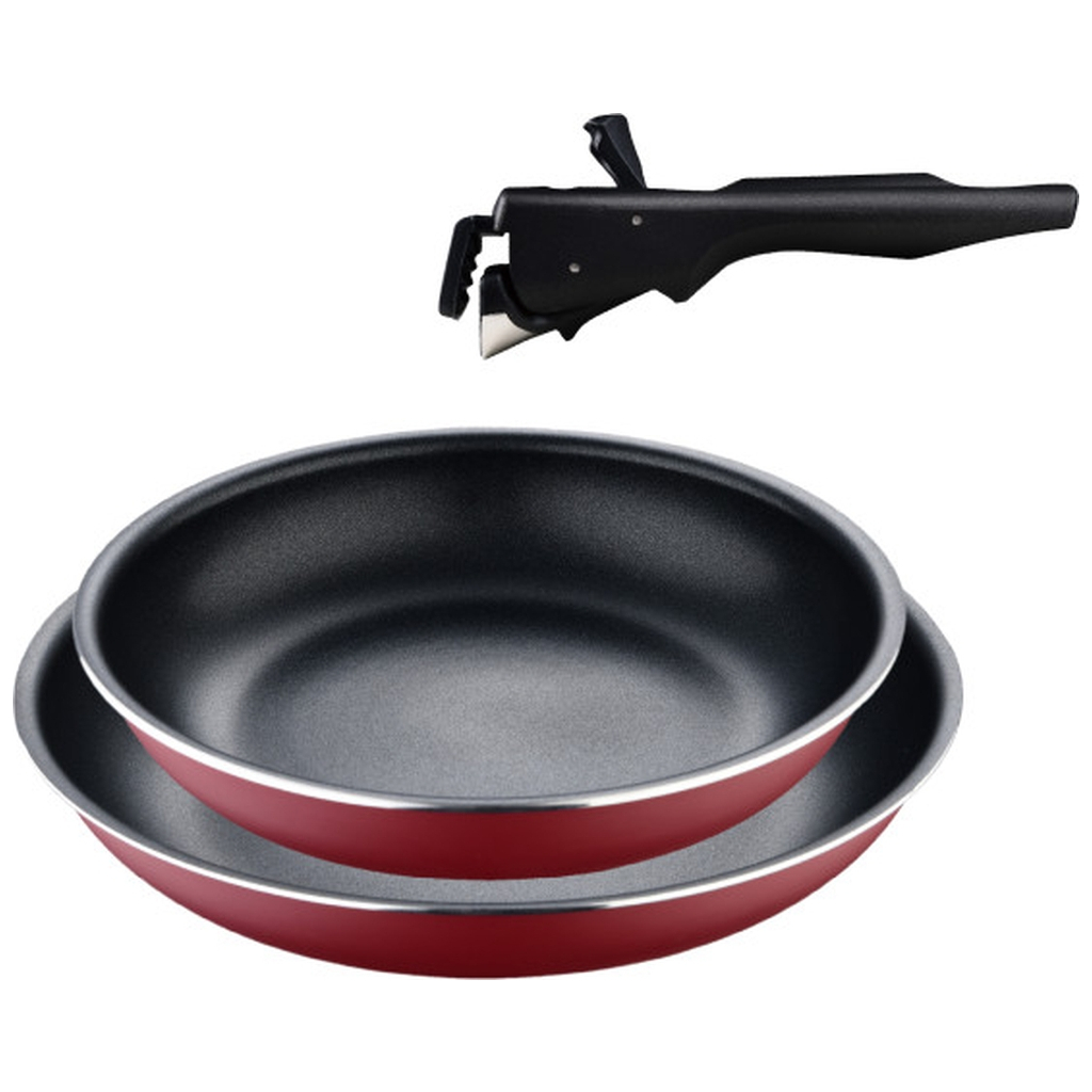 Набір сковорідок Bergner Click & cook, зі знімною ручкою, 22/26 см, червоний (BG-31605-RD) - фото 1 Набір сковорідок Bergner Click & cook, зі знімною ручкою, 22/26 см, червоний (BG-31605-RD) - фото 1
