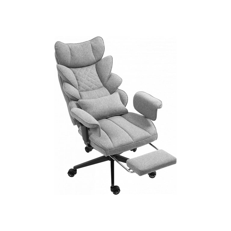 Офісне крісло GT Racer B-2511 Gray (B-2511 Fabric Gray) - фото 3