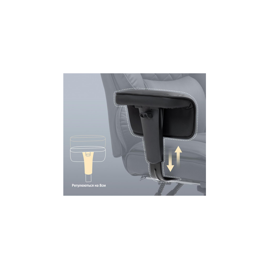 Офісне крісло GT Racer B-2511 Gray (B-2511 Fabric Gray) - фото 6 Офісне крісло GT Racer B-2511 Gray (B-2511 Fabric Gray) - фото 6