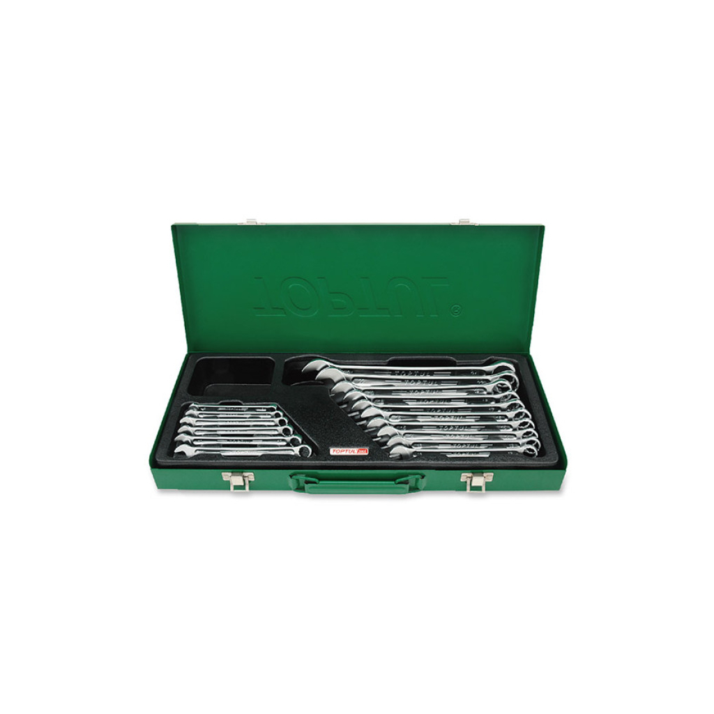 Ключ Toptul ріжково-накидний 16 шт. 6-24мм (кейс) (GAAD1603) - фото 1