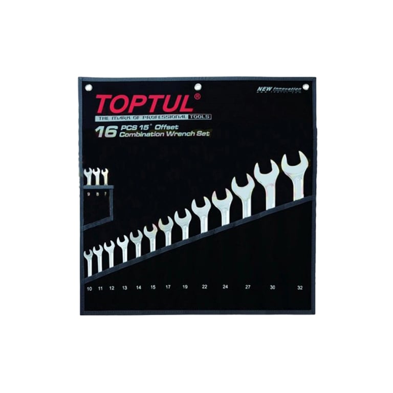 Ключ Toptul ріжково-накидний 16 шт. 7-32 Hi-Performance (GPAX1601) - фото 1
