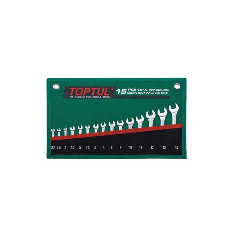 Ключ Toptul ріжковий 15 шт. 3,2-14мм 15 ° х75 ° (GRAJ1501) - фото 1