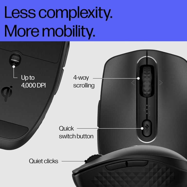 Мишка HP 690 Rechargeable Bluetooth Black (7M1D4AA) - фото 5