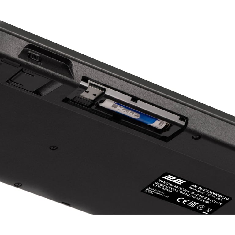 Клавіатура 2E KS280 Wireless/Bluetooth Black-Gray (2E-KS280WBGR_UA) - фото 4