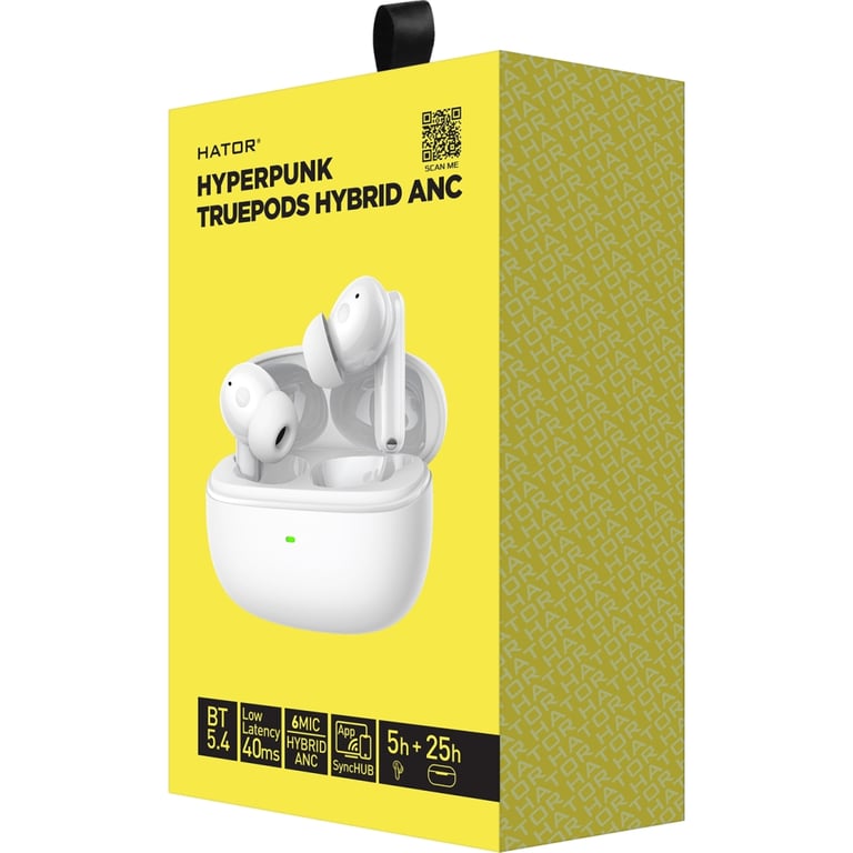 Навушники Hator Truepods Hybrid ANC White (HTA432) - фото 5