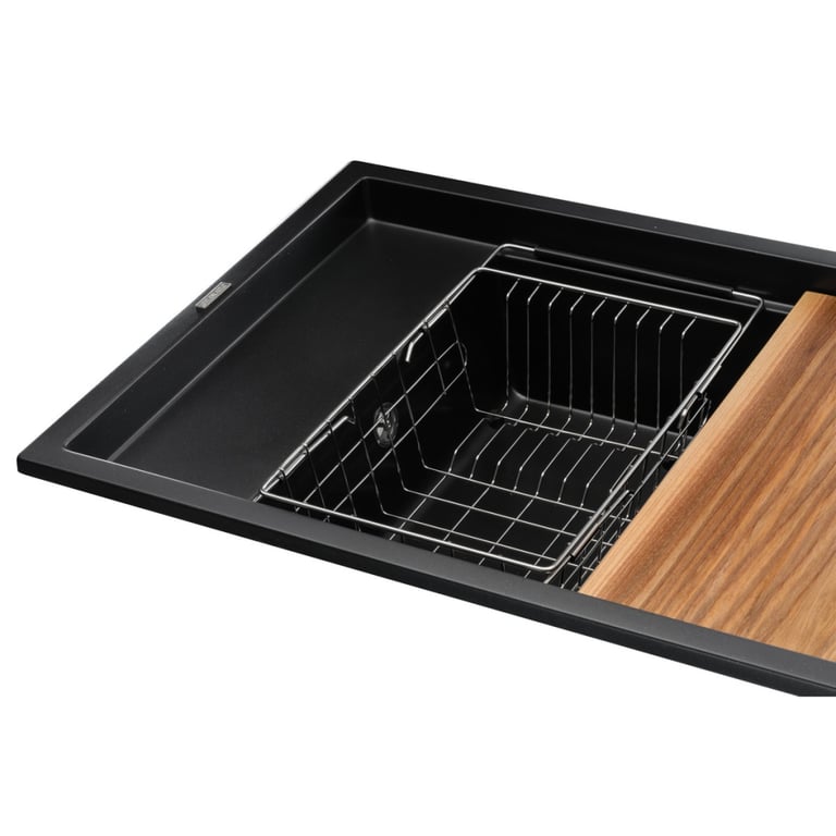 Мийка кухонна GRANADO Basic Artes black shine (+ змішувач Campo LUX inox + дозатор Redondo inox + коши (ksg1101) - фото 5
