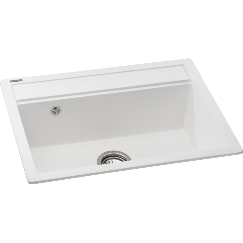 Мийка кухонна GRANADO ARTES white з сифоном (gr3605) - фото 2 Мийка кухонна GRANADO ARTES white з сифоном (gr3605) - фото 2