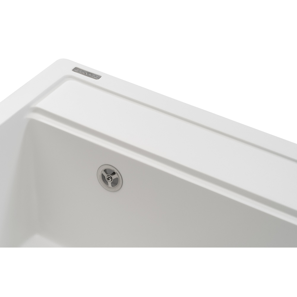 Мийка кухонна GRANADO ARTES white з сифоном (gr3605) - фото 4 Мийка кухонна GRANADO ARTES white з сифоном (gr3605) - фото 4