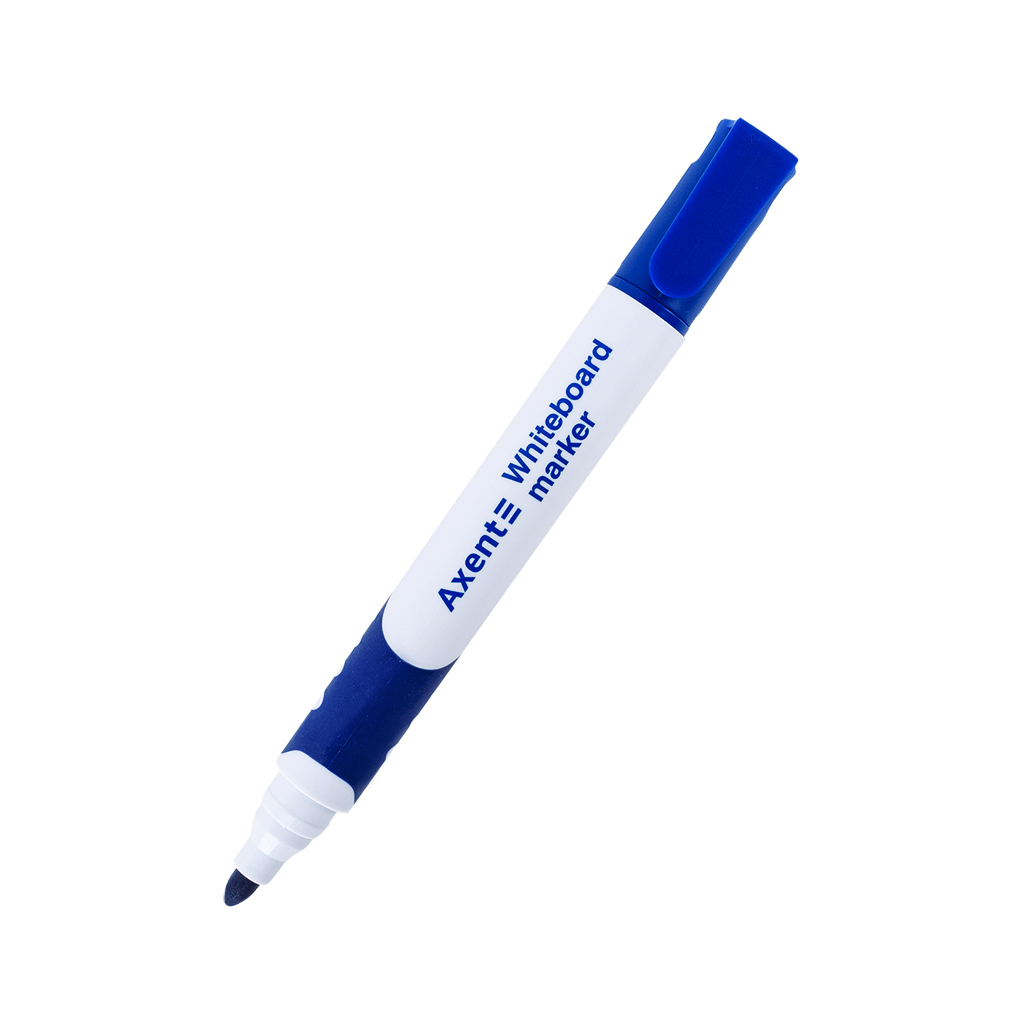 Маркер Axent для сухостираємих дошок Comfort Grip 2 мм круглих Синій (2552-02-A) - фото 1 Маркер Axent для сухостираємих дошок Comfort Grip 2 мм круглих Синій (2552-02-A) - фото 1