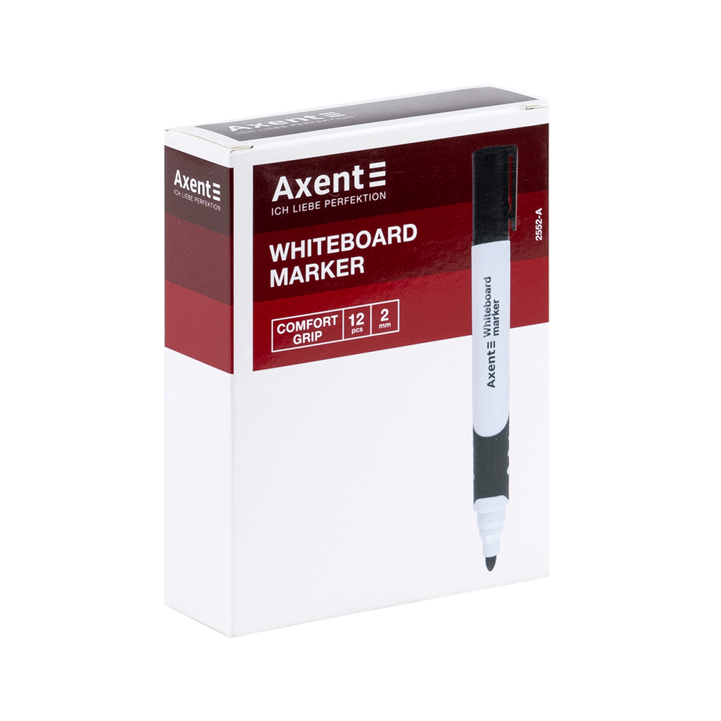Маркер Axent для сухостираємих дошок Comfort Grip 2 мм круглих Червоний (2552-06-A) - фото 2 Маркер Axent для сухостираємих дошок Comfort Grip 2 мм круглих Червоний (2552-06-A) - фото 2