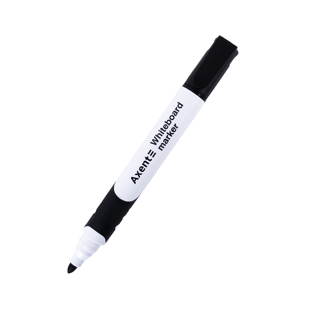 Маркер Axent для сухостираємих дошок Comfort Grip 2 мм круглих Чорний (2552-01-A) - фото 1