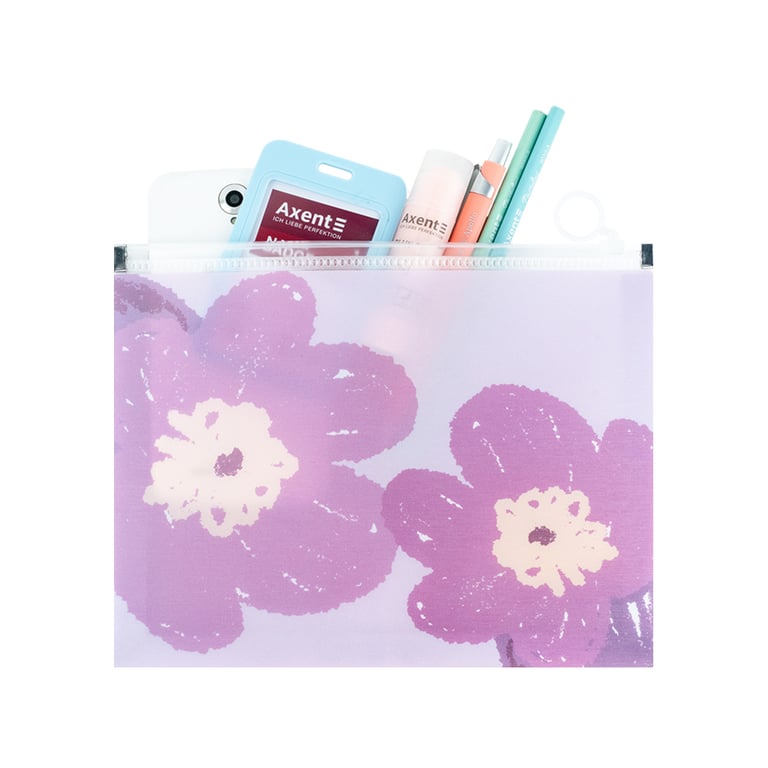 Папка на блискавці Axent zip-lock А5 Lavender-4 (1498-39-A) - фото 3