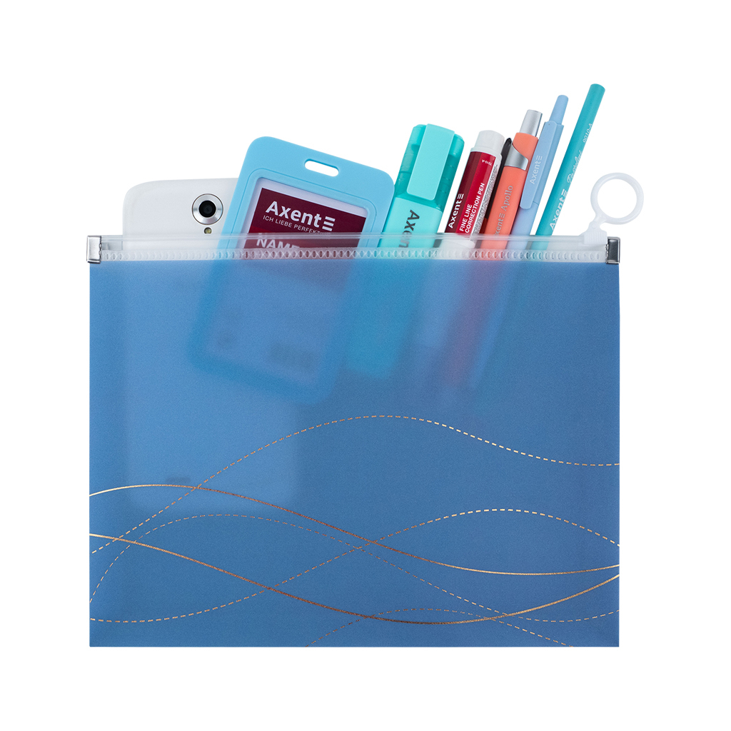 Папка на блискавці Axent zip-lock А5 Waves-2 (1498-41-A) - фото 3 Папка на блискавці Axent zip-lock А5 Waves-2 (1498-41-A) - фото 3