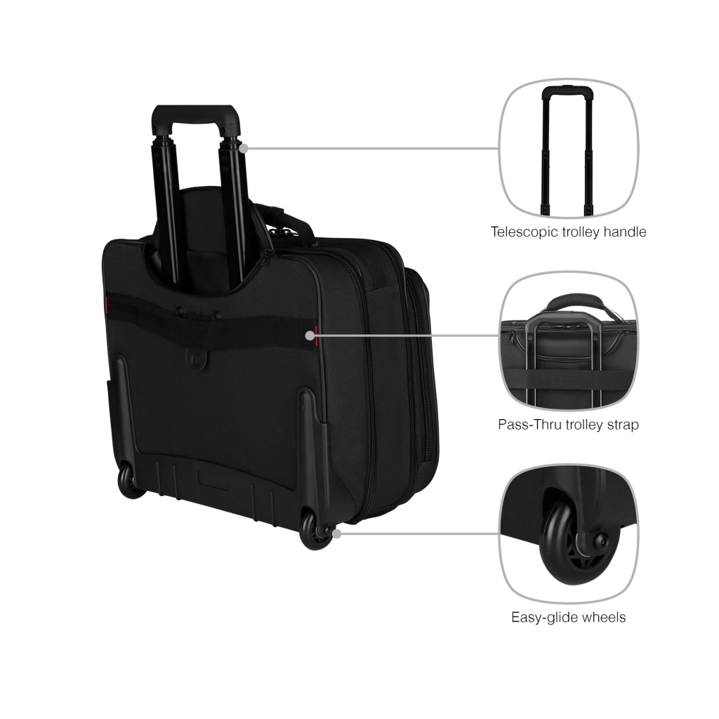 Сумка для ноутбука Wenger 16" Granada, Wheeled Case, Black (600659) - фото 11 Сумка для ноутбука Wenger 16" Granada, Wheeled Case, Black (600659) - фото 11