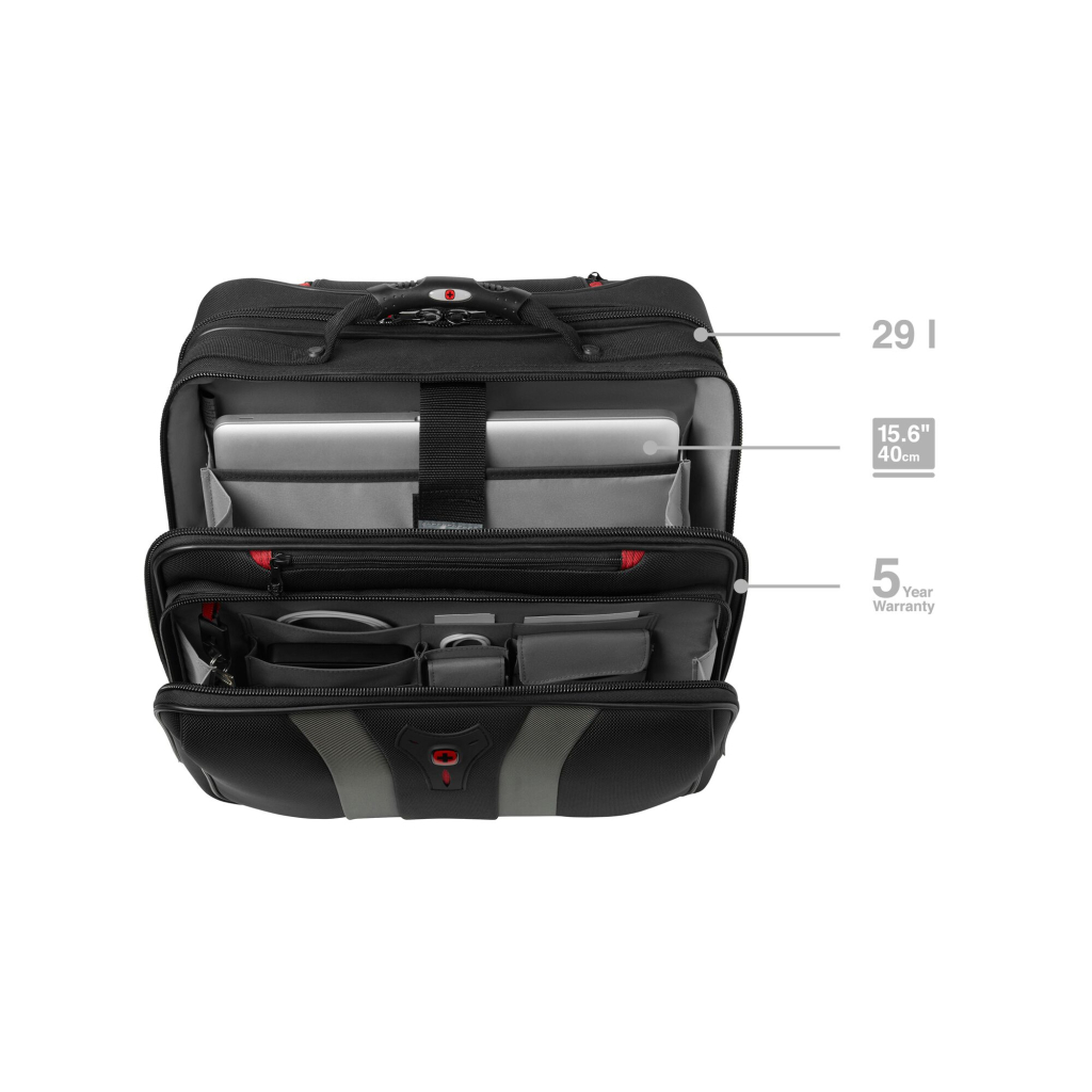 Сумка для ноутбука Wenger 16" Granada, Wheeled Case, Black (600659) - фото 9 Сумка для ноутбука Wenger 16" Granada, Wheeled Case, Black (600659) - фото 9
