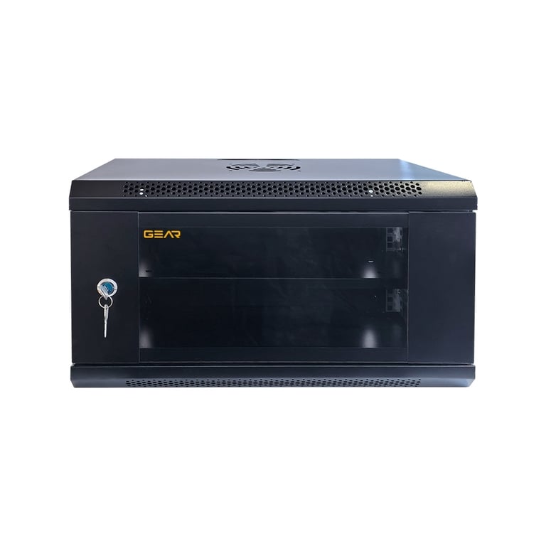 Шафа настінна GEAR 6U 19'' 600x600x300 мм, + полка 19", black (GWMSN-6U-600-600) - фото 3