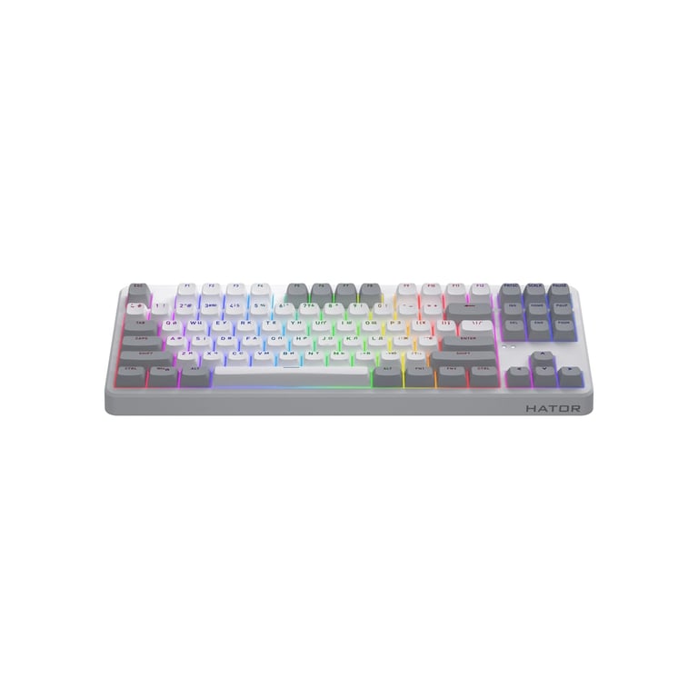Клавіатура Hator Rockfall 3 Mecha TKL QMK/VIA Orange Wireless White (HTK851UA) - фото 2