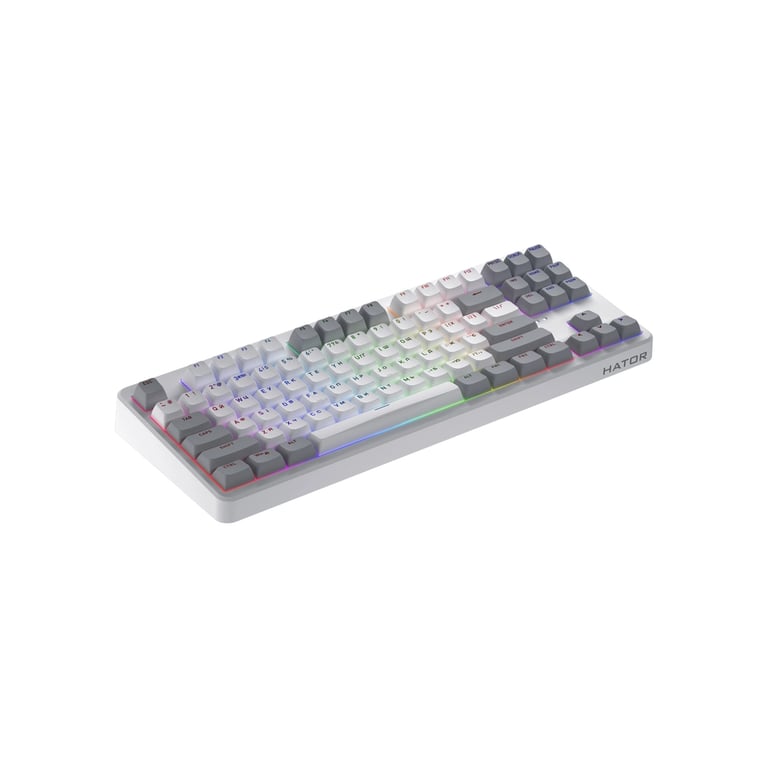 Клавіатура Hator Rockfall 3 Mecha TKL QMK/VIA Orange Wireless White (HTK851UA) - фото 4