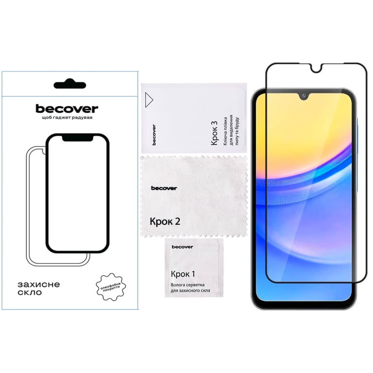 Скло захисне BeCover Samsung Galaxy A16 4G SM-SM-A165/A16 5G SM-A166 Black (712860) - фото 3