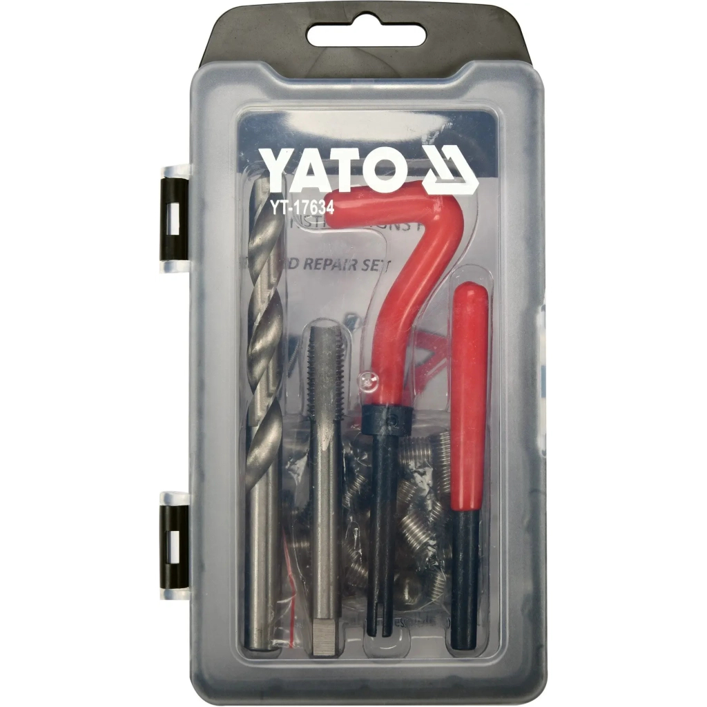 Набір інструментів Yato для ремонту різьби M10x1, 5 (YT-17634) - фото 2 Набір інструментів Yato для ремонту різьби M10x1, 5 (YT-17634) - фото 2