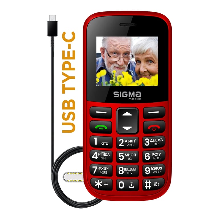 Мобільний телефон Sigma Comfort 50 EASY TYPE-C Red (4827798585221) - фото 2