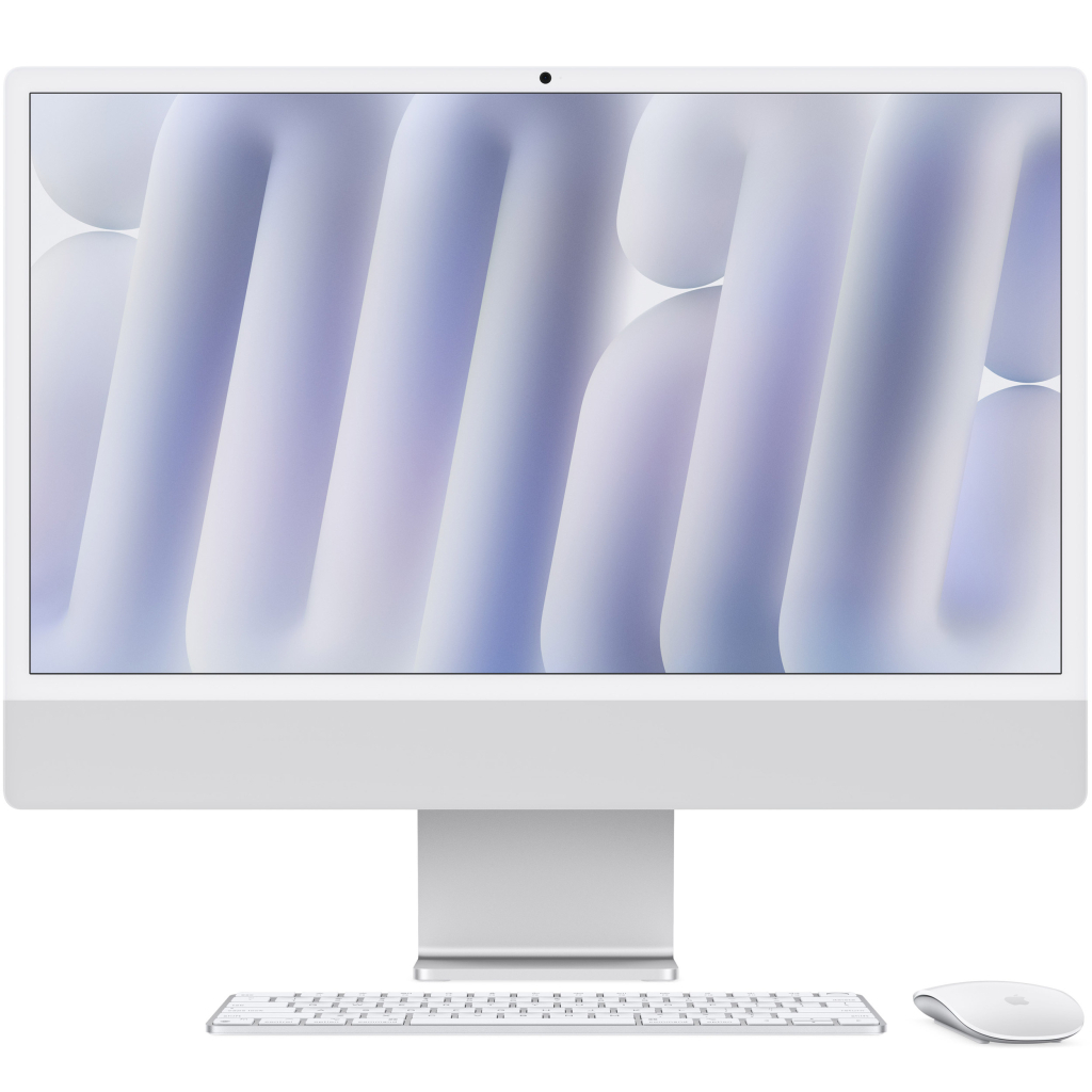 Комп'ютер Apple 24" iMac Retina 4.5K / Apple M4 (8-c/CPU, 8-c/GPU), 16, 256, Silver (MWUC3UA/A) - фото 1
