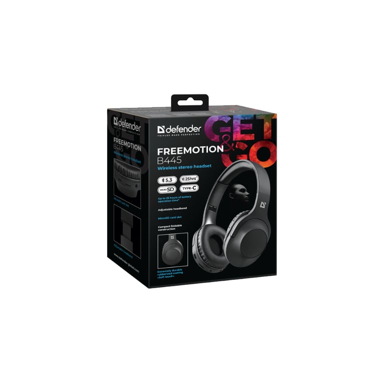 Навушники Defender FreeMotion B445 Bluetooth Black (63445) - фото 6